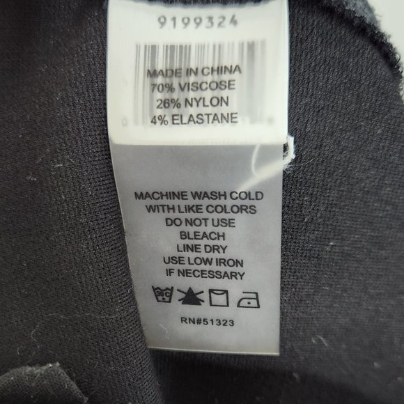 Vince Camuto Pants 4 Black Flat Front Mid Rise Stretch Nylon Blend - Picture 8 of 8